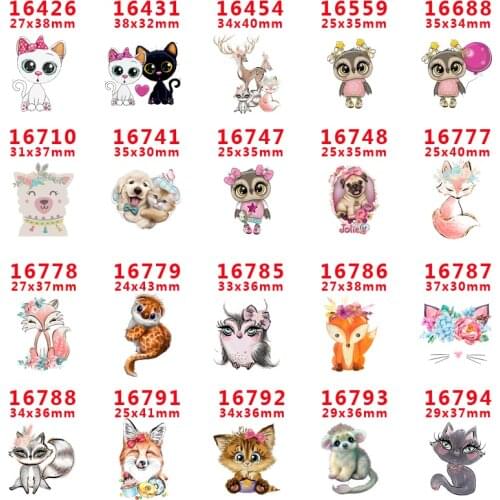 DIY Craft Supplies Sewing Accessories Cartoon Animal Printed Planar Resins Mold 30 Pieces. PR-16426