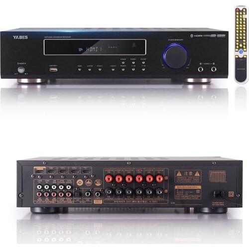 800W 220V DTS Dolby HD decoding 5.1 Bluetooth amplifier AV-638 amplifier home high power professional digital amplifier