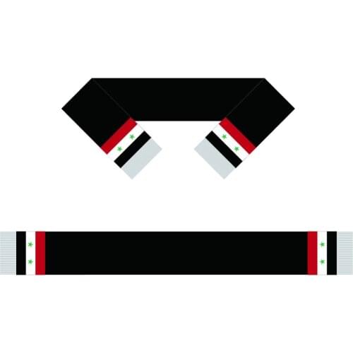 100% Lycra ,Festival celebration Syria National Day Scarf,18*160CM size,National flag