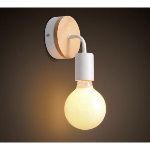 Modern nordic Glass Meta black/gold ball Retro Vintage Wall lamp E27 Loft for cafe bedroom foyer