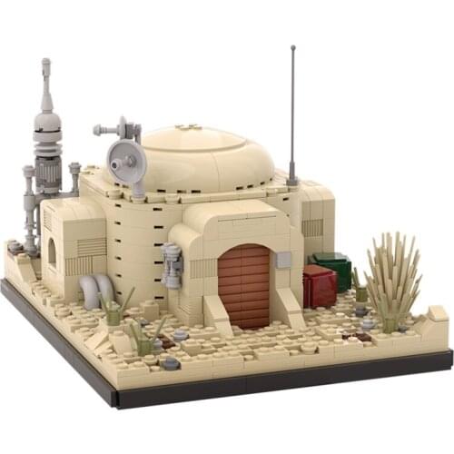 MOC Space Wars Owen Lars' Home on Tatooine Building Blocks Desert Palace Military Base Bricks Children Toy Birthday Gifts