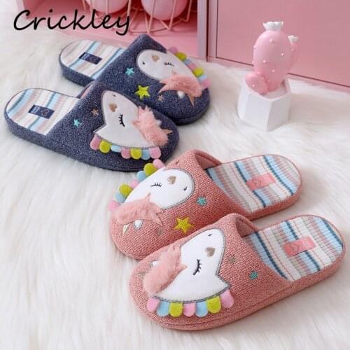 Cartoon Unicorn Girls Slippers Spring Autumn Princess Cotton Kids Home Shoes High Quality Indoor Soft Non Slip Children Slipper