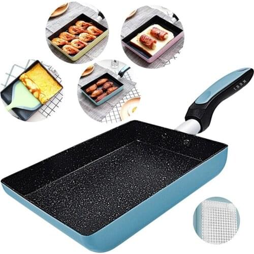 Japanese Omelette Pan Aluminium Alloy Cookware Pancake Egg Non-stick Coating Rectangle Frying Pan Mini Frying Pan