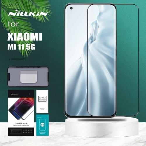 For Xiaomi Mi 11 5G Glass 9D Round Edge DS+ Max Full Cover Tempered Glass Screen Protector for Xiaomi Mi11 Mi 11 5G Glass Film