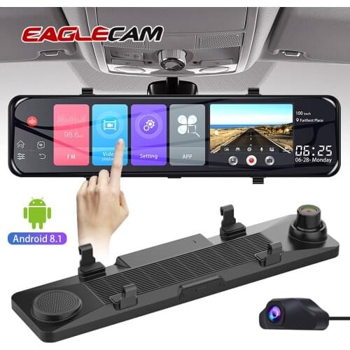 Rearview Mirror Video Recorder 12 Inch Full HD 1080P Android Touch Screen With Bluetooth WIfi GPS Module Car Dvr Dash Camera