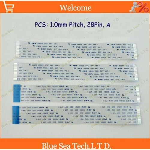 FFC/FPC Flexible Flat Cable 1.0mm pitch 16 pin 45mm and 28 Pin 80mm Isotropy A cable,20624