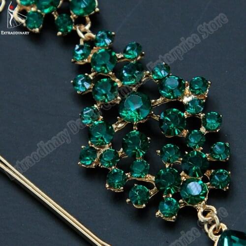 Women Belly Dance Bollywood Headpiece Earrings Indian Jewelry Fashion Professional Costume Accessories