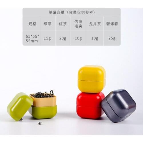 Solid Color Tinplate Tea Caddy Jewelry Candy Box Festive Party Supplies Rose Tea Pot Tin Box Balm Nail Candle Cosmetic Container