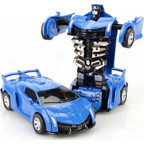 1PCS Transform Robot Car Pull back Bump into Transformation Deformation Robot 2 In 1 Car Model Vehicle Boys Toys Gift