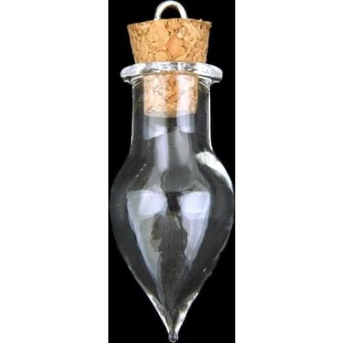 10 Pcs Tear Drop Bottle Glass Jars DIY Containers Christmas Wishing Bottles Mini Vials Cork Stopper Mason Jars Best Sellers Gift