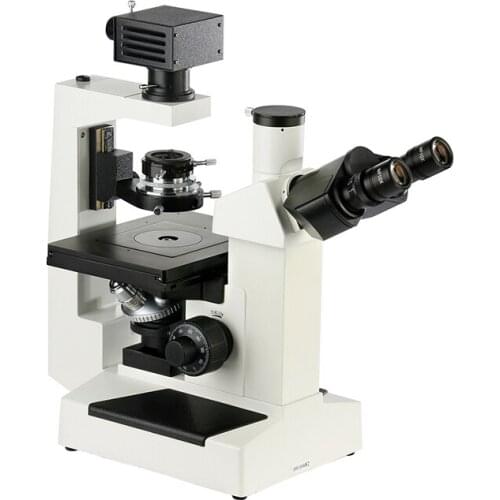 100X-400X Big Stage Size 200mmX140mm Inverted Trinocular Biological Microscope