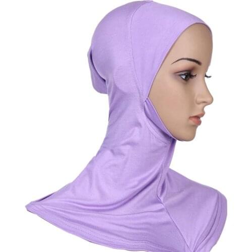 120pcs/lot new fashon muslim Turban Head Wear Hat Underscarf Hijab/Full Cover Inner Muslim Cotton Hijab Cap 20 color for choose