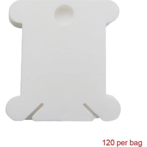120 PCS/Set Plastic Bobbins Spool Thread Card Embroidery Floss DIY Stitch Organizer Holder Sewing Tools for DIY