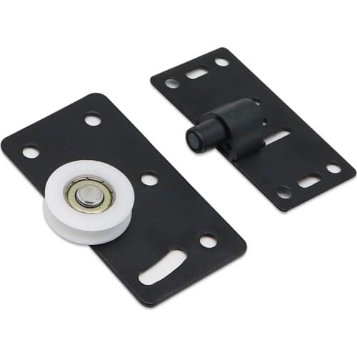 2PCS Slide Rail Drawer Sliding Door Hardware Furniture Pulley Mute Wardrobe Accessories