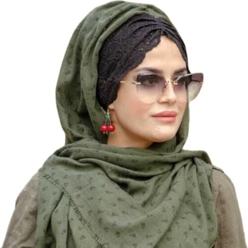 Women Plain Bubble Chiffon Scarf Hijab Shawl Printed Solid Color Shawl Headband Muslim Hijabs Scarves / Scarf 60 Color