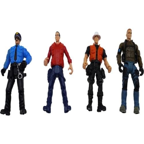 4 PCS Special Troops Soldiers Figure Army Man Various Pose Sand Table Layout