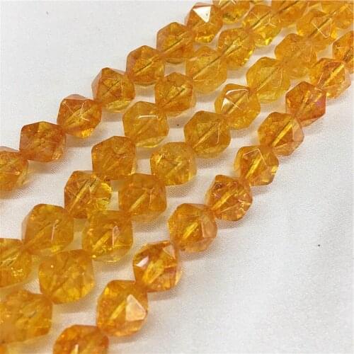 AAA 6-10MM 1Strand/Pack 100% Natural Crystal Yellow Quartz Strands Semi-precious Stone Bead Jewelry Loose Beads