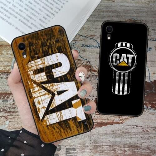 For iPhone 11 12 8 Plus Mini Pro X XR XS Max 4 5 7 6 6S 8 SE Phone Case Black Cover Prime Fashion Funda Fashion Caterpillar