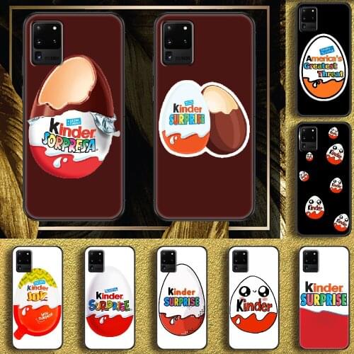 Kinder Joy surprise egg Phone case For Samsung Galaxy Note 4 8 9 10 20 S8 S9 S10 S10E S20 Plus UITRA Ultra black pretty coque