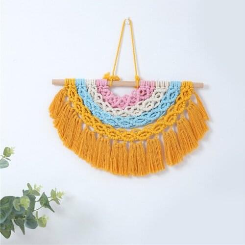 Boho Decor Childrens Room Ornaments Hand-woven Tapestry Living Room Bedroom Tapestry Wall Hanging Anime