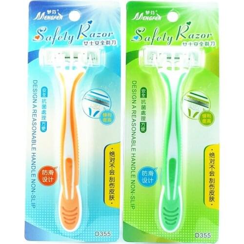 Make up tools womens safety razor with non-slip handle, ladys shaver for legs armpit scraper