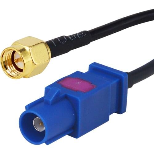 Automotive GPS Antenna Adapter Cable Fakra C Code Male to SMA Male for Aftermarket Vehicle Navigation System Head Unit