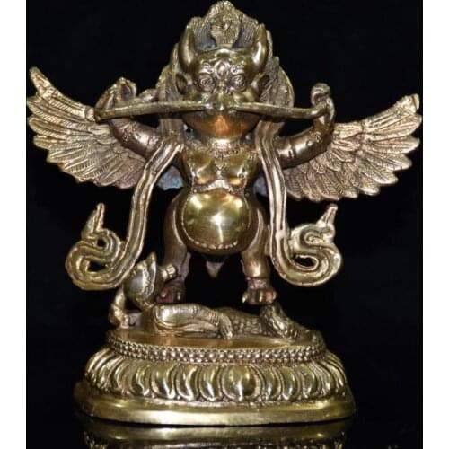 China archaize brass Dapeng Bird crafts statue