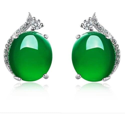 Chinese Natural Green Chalcedony Hand-carved Water Drop Pendant Fashion Boutique Jewelry Women Necklace Popular Gifts