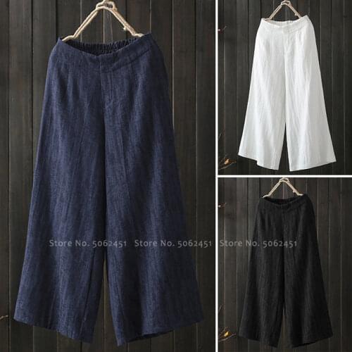 Men Women Chinese Traditional Tang Suit Hanfu Kung Fu Trousers Male Japanese Tai Chi Bottoms Korean Casual Wide Leg Harem Pants