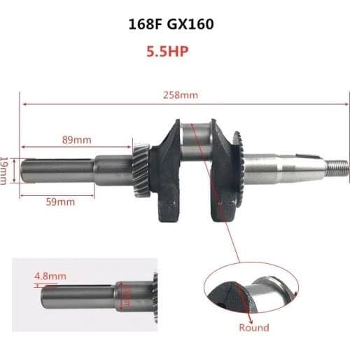 CRANKSHAFT FORGING STEEL Q TYPE 3/4" PARALLEL FOR HONDA GX160 5.5HP QH QX ENGINES WATER PUMP MOTOR CRANK SHAFT 13110-ZE1-601