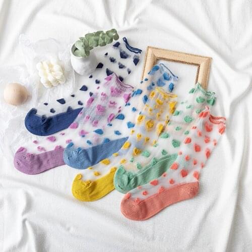 Summer Fashion New Women Long Socks Lace Silk Socks Glass Silk long Socks Breathable Soft Elasticity Casual Comfortable Harajuku