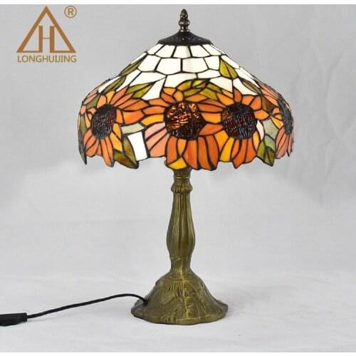 Tiffany Table Lamp E27 Six Models Dragonfly Style Bedroom Bedside Lamp Creative Fashion Retro Table Lamp