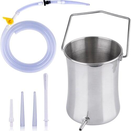 2L Barrel Women Men Unisex Colonic Irrigation Enema Bag Kit Clear Non-Toxic For Coffee And Water Colon Cleansing Enema Cleaning