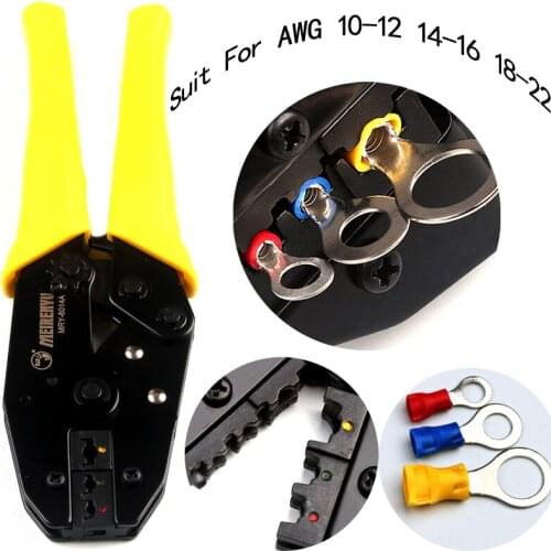 AWG Wire 22-10 Hand Tools 0.5mm2/2.5mm2/4.0mm2/6.0mm2 Cold Press Pliers Terminal Crimping Cable Cutters Network Tools Crimper