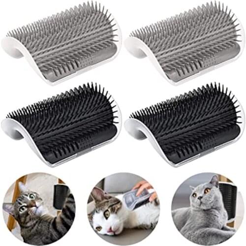 Cat Grooming Supply Arch Cleaning Slicker Brush Pet Wall Corner Softer Massager Comb Interactive Toy for Haired Fur Dog Kitten