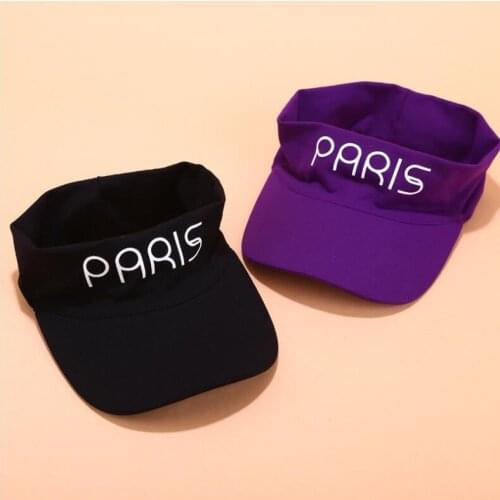 2019 New Top empty hat PARIS Men Women Outdoor Sport hat Summer Visors Cap Hat for Golf Hiking Tennis running Sunscreen cap
