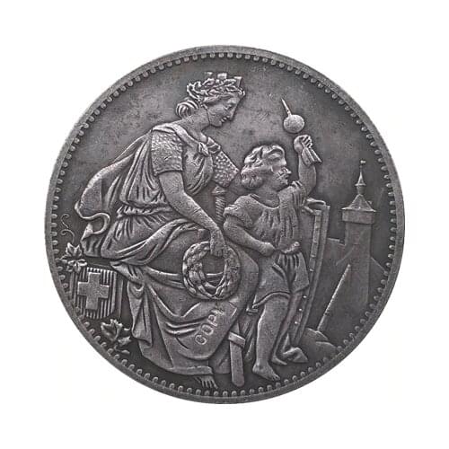 Switzerland 5 Franken Shooting Festival 1865 coins copy