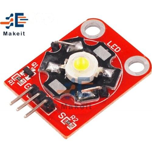 3W High Power LED Module with PCB Chassis for Arduino STM32 AVR Connector White Red Yellow Blue Green Purple