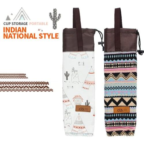 Outdoor Kitchen Paper Cup Pumping Disposable Cup Storage Bag Waterproof Hanging Bag Camping Storage Bag Portable Cup Cover