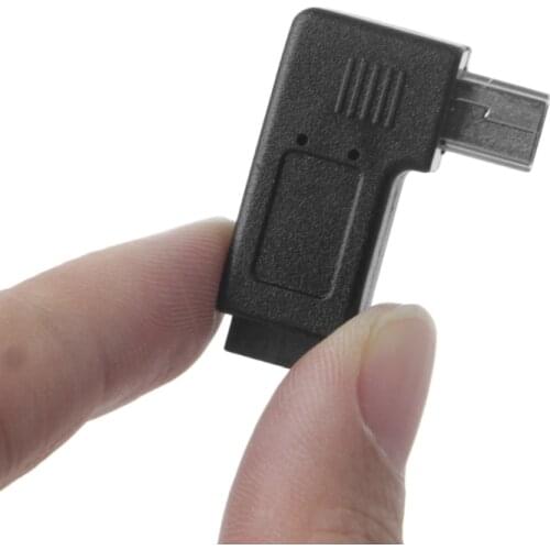 USB 2.0 Micro 5Pin Female To Mini 5Pin Male 90d Angle Left Right Converter Adapter