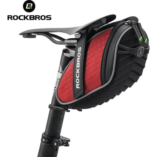 ROCKBROS Bike Bag 3D Shell Rainproof Saddle Bag Reflective Bicycle Bag Shockproof Cycling Rear Seatpost Bag MTB Bike Accessories