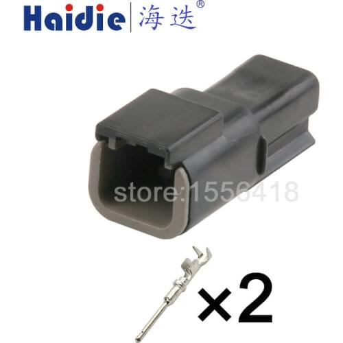 2sets 2pin Auto waterproof plug connector wiring electrical cable connector DTM04-2P-E004
