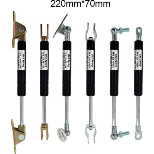 Rod 18*8 Stroke 70mm Gas Spring 50N-500N/5kg-50kg Cupboard Hinges Gas Spring Force lift support 220mm Hole Center Distance