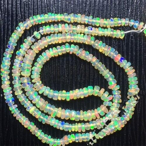AA loose beads opal roundel 3.3-4.3mm 43CM for DIY jewelry making FPPJ wholesale beads nature gem stone