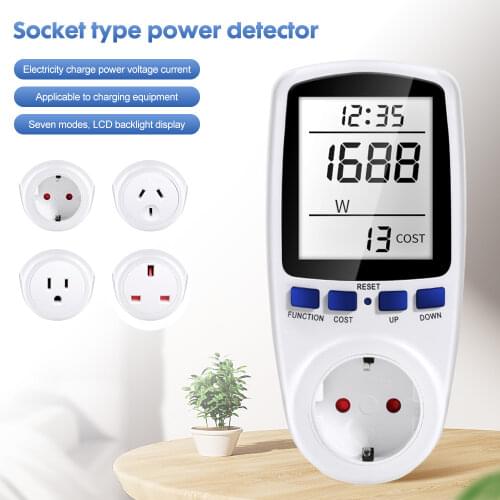 Power Measurement Socket EU Power Plug LCD Display Voltage Volt Wattmeter 230V 50HZ 16A Europe Wall European 50% OFF