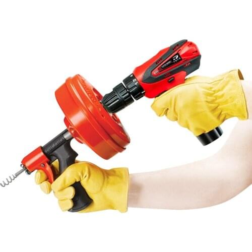 Electric Manual toilet Dredging machine Chargable drill 12.6-40MM Pipe Cleaner Drain Cleaning Machine 7.6M