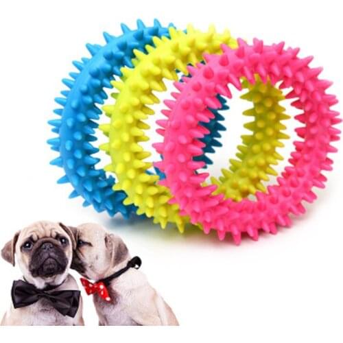 Pet Dog Toy Non-Toxic Rubber Cute Round Play Durable To Chew Toys Dog Tooth Cleaning Molar Training Safe Toy Pet Supplies