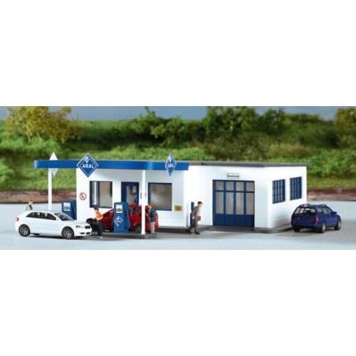 Railway Train Layout Ho Gas Station Model 61827 Aral 1:87 Sand Table Architecture Building Layout Assembly