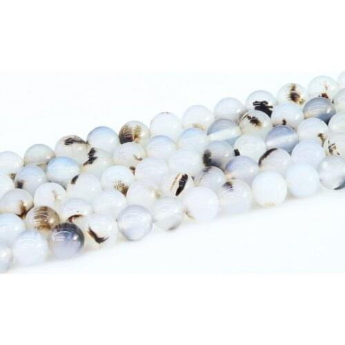 Natural AAA Sardonyx flower White Agates Round Beads Round Loose Beads 8 10 12 MM Diy Beads For Jewelry Making