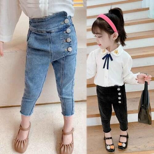 Little Loach Black Jeans For Girls